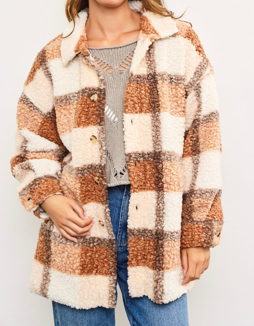 Toffee Cozy Fleece Jacket