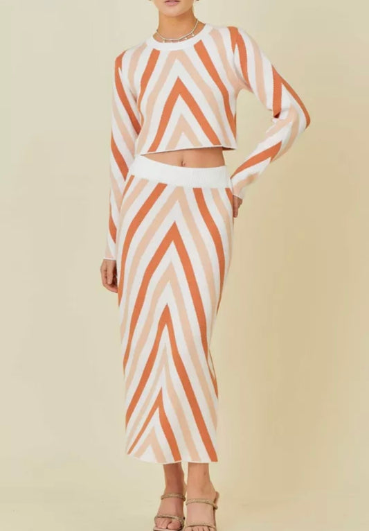 Stripe Me Down Two Piece Set